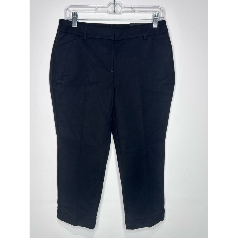 NWT Chico’s So Slimming Serene Stretch Black Cuffed Crop Pants 0 Petite